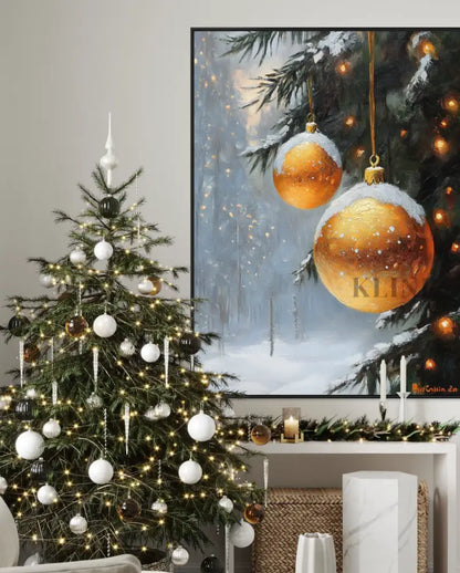 Christmas Glow in the Pines - Hand Painting