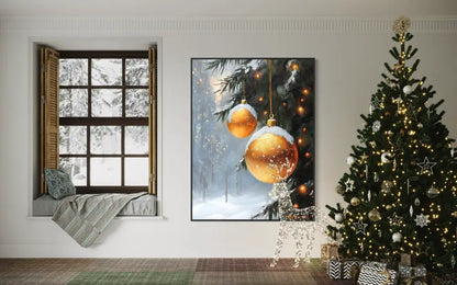 Christmas Glow in the Pines - Hand Painting
