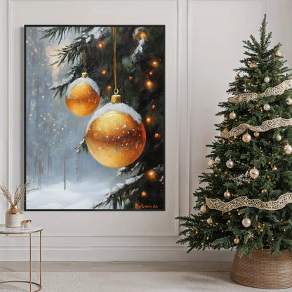 Christmas Glow in the Pines - Hand Painting