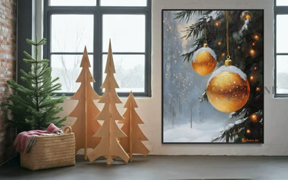 Christmas Glow in the Pines - Hand Painting