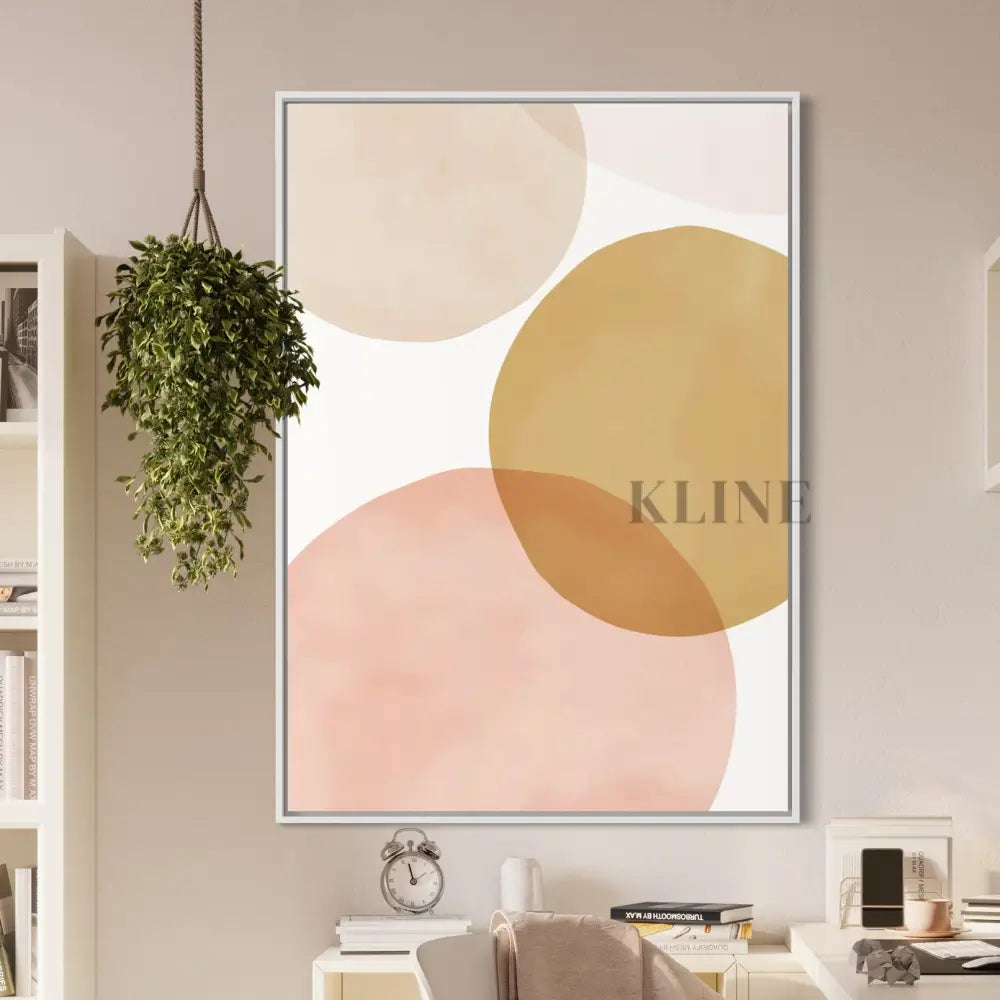 Circles Abstract Mustard - Hand Painting