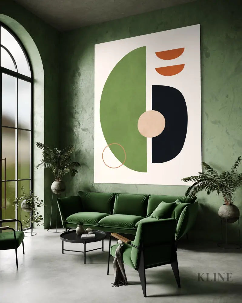 Circles and Semicircles 1 - Hand Painting