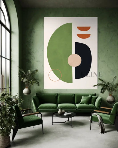 Circles and Semicircles 1 - Hand Painting