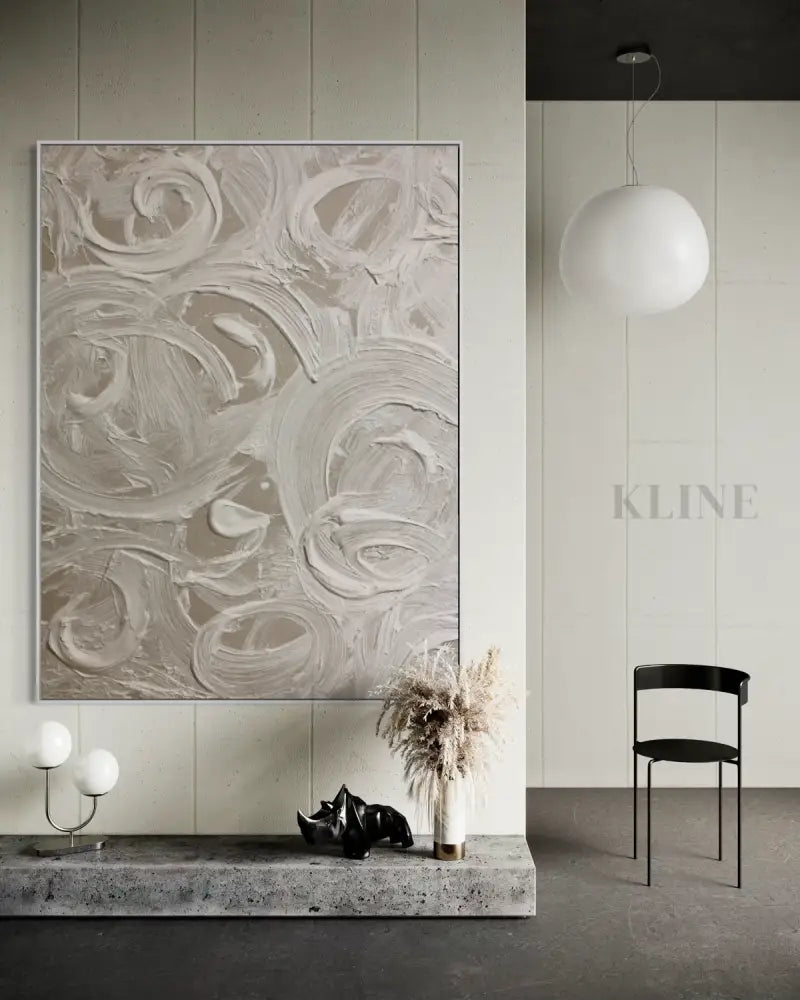 Circular Gestures - Hand Painting Arte della parete su tela