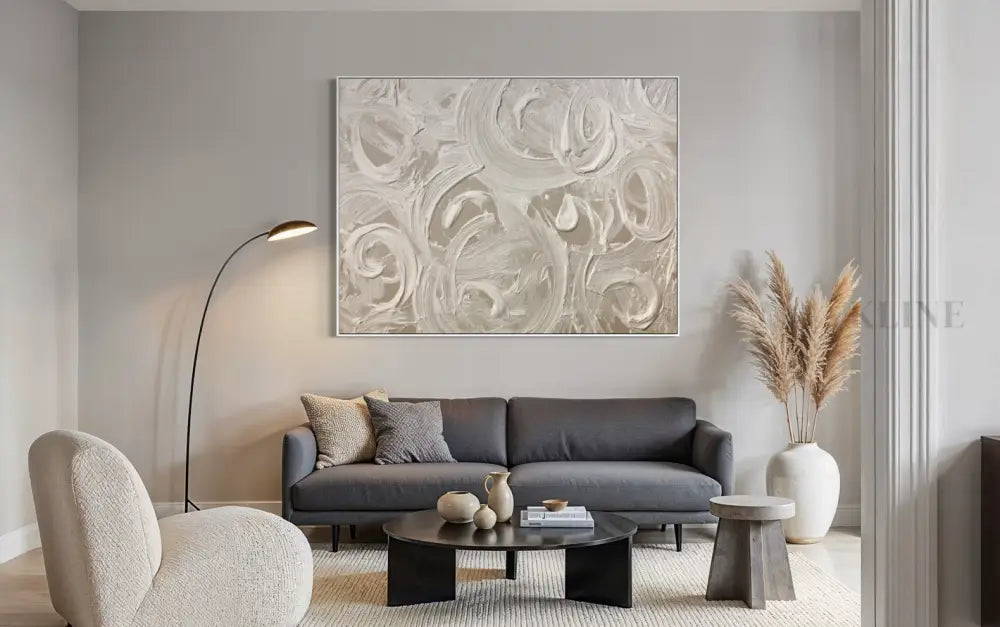 Circular Gestures - Hand Painting Arte della parete su tela