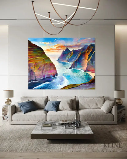 Cliffs of Endless Summer - Hand Painting