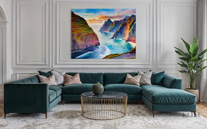 Cliffs of Endless Summer - Hand Painting
