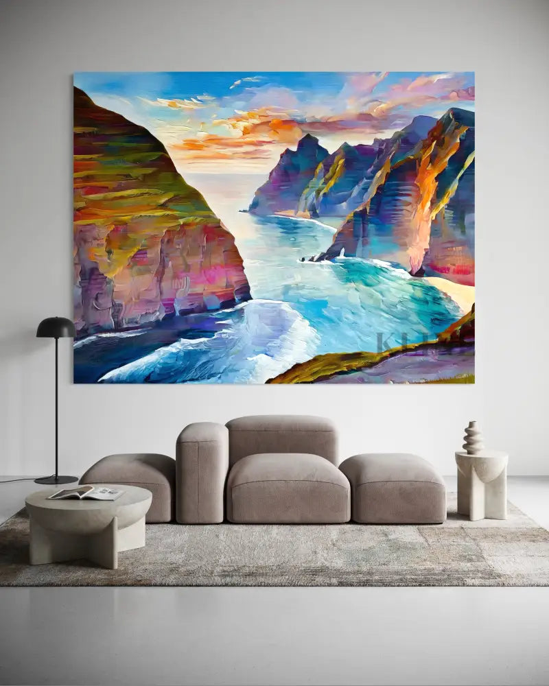 Cliffs of Endless Summer - Hand Painting