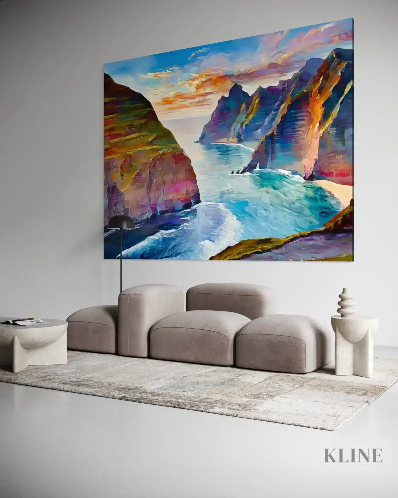 Cliffs of Endless Summer - Hand Painting