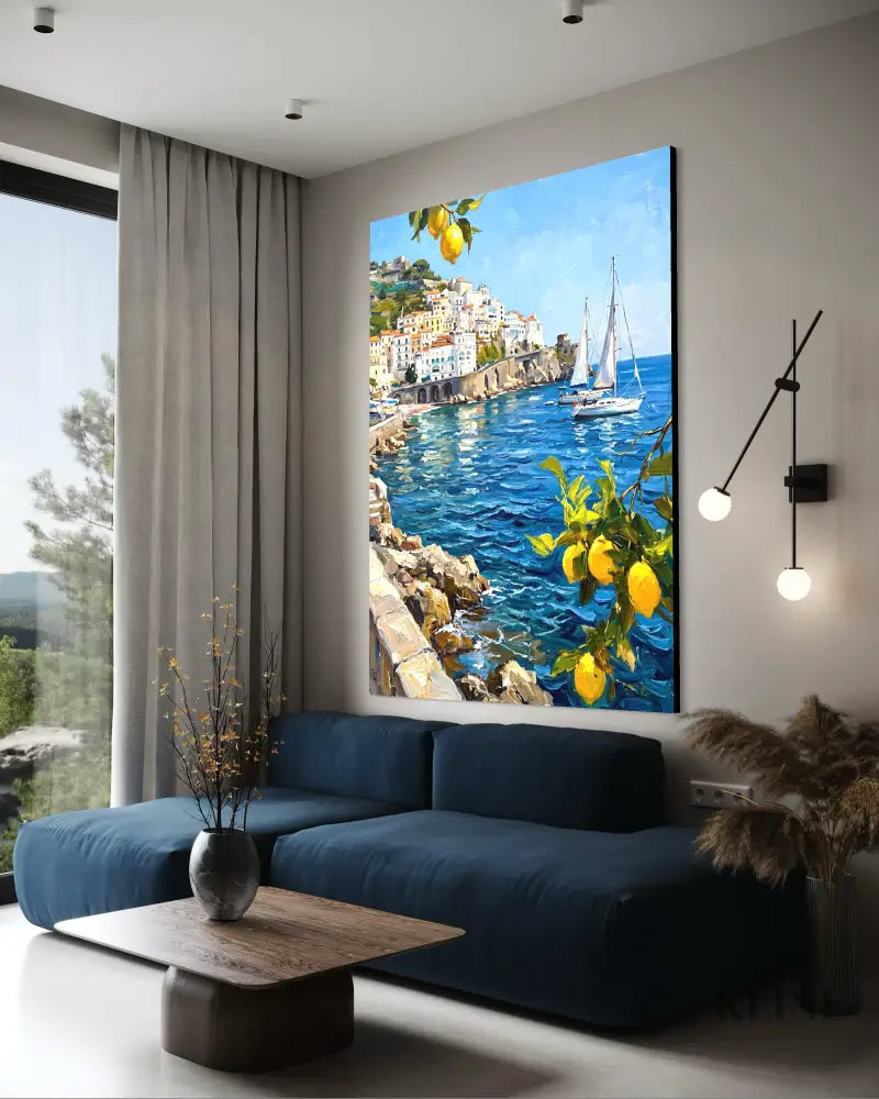 Coastal Limoncello - Hand Painting 