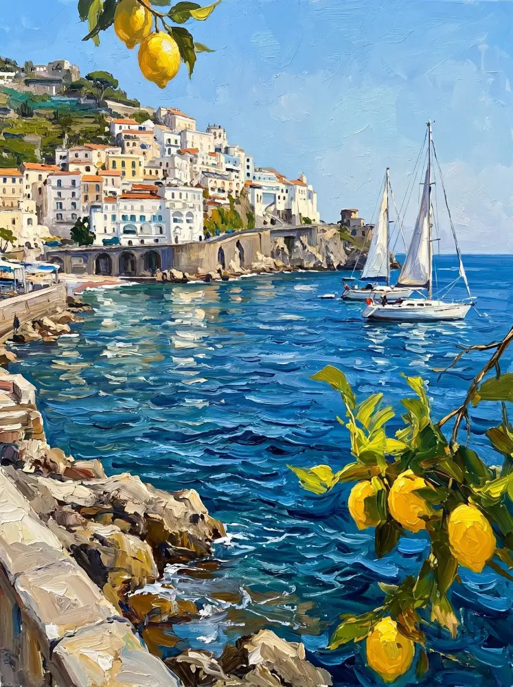 Coastal Limoncello - Hand Painting