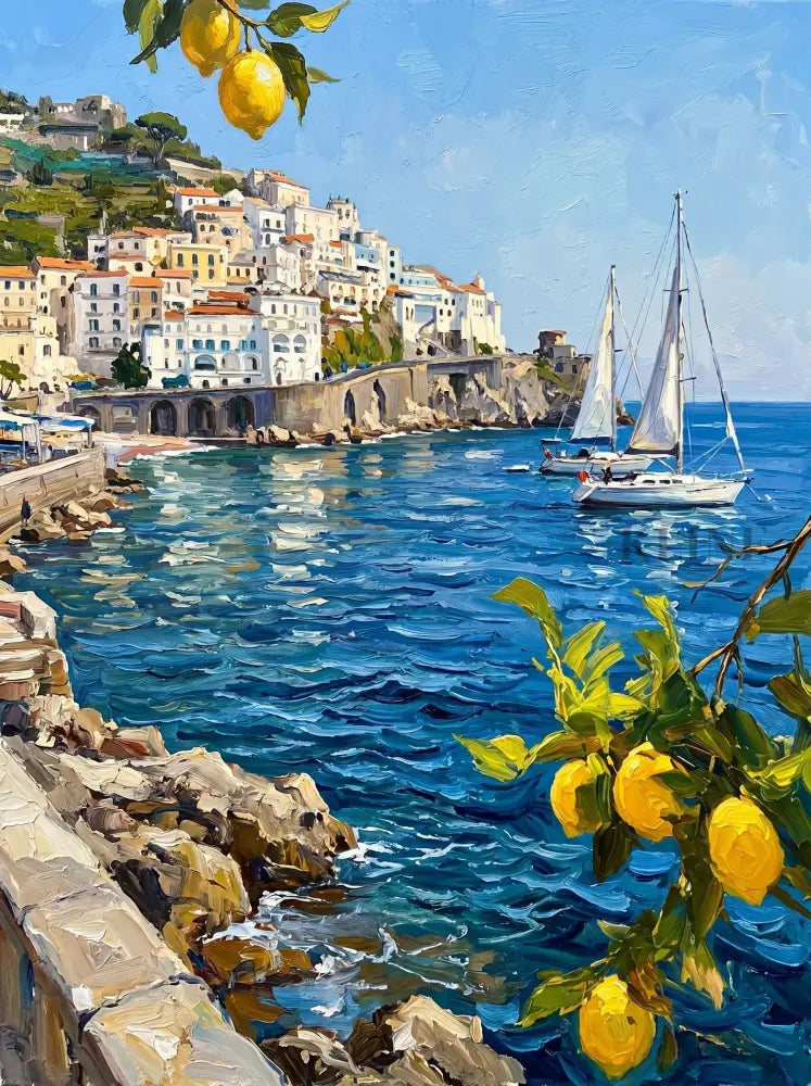 Coastal Limoncello - Hand Painting