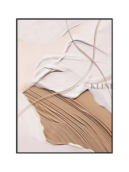 Coffee Color Textured Wall Art - Hand Painting