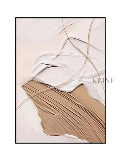 Coffee Color Textured Wall Art - Hand Painting