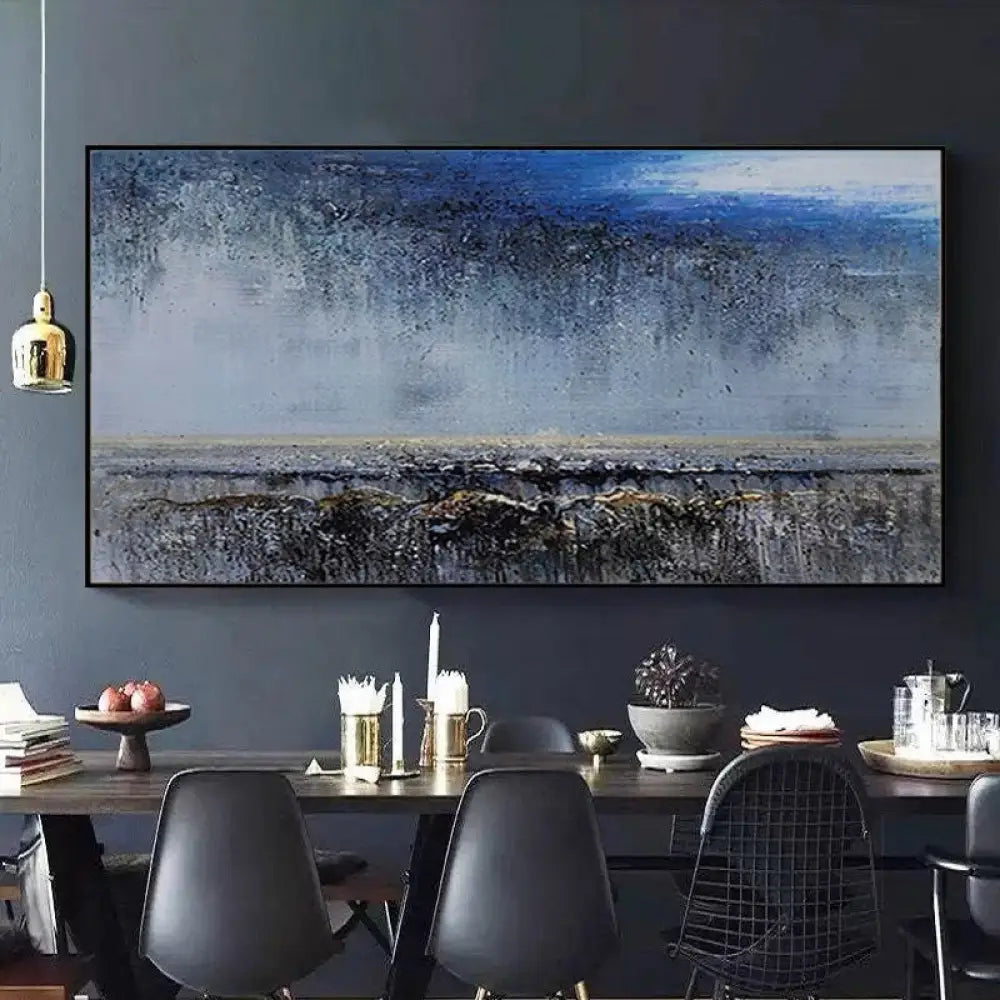 Cold Night Sky - Hand Painting لوحات المناظر البحرية