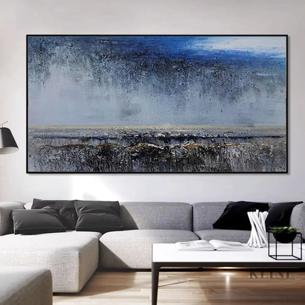 Cold Night Sky - Rolled Canvas / 50x100cm / 20x39’’ - Hand Painting
