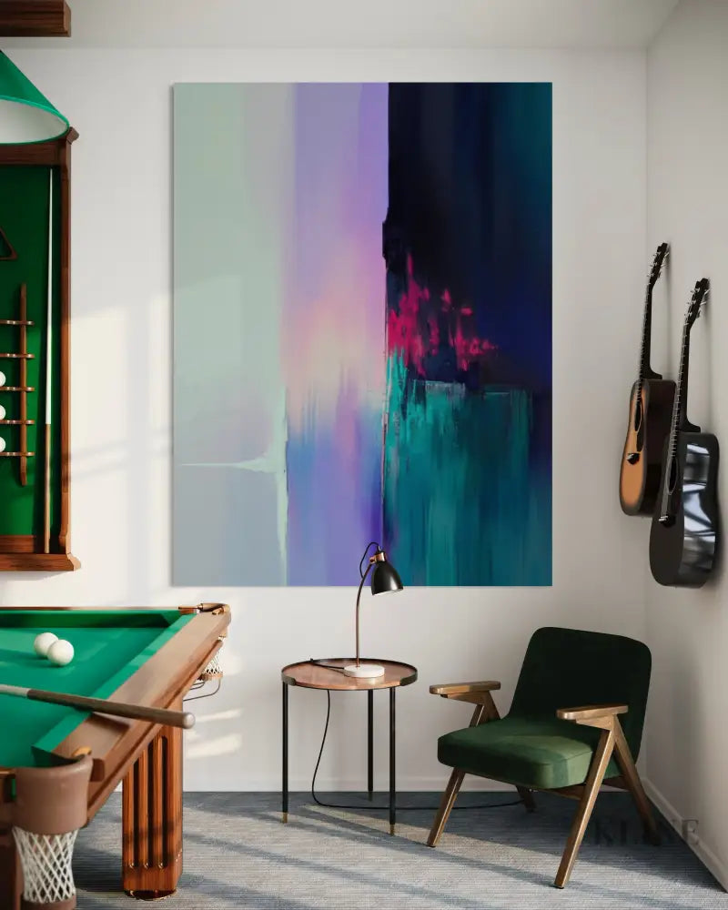 Color Flow - Hand Painting Purple Wall Art