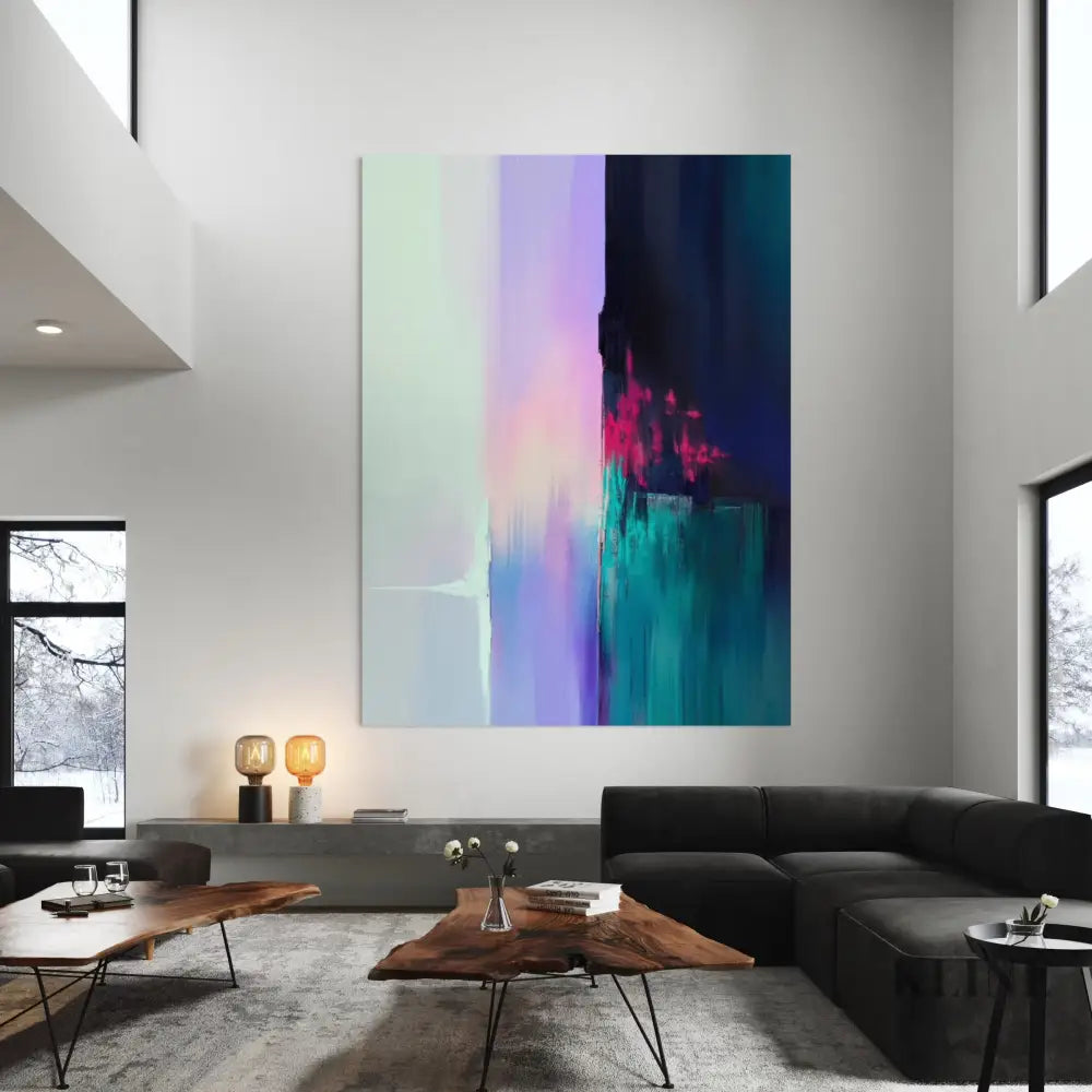 Color Flow - Hand Painting Purple Wall Art