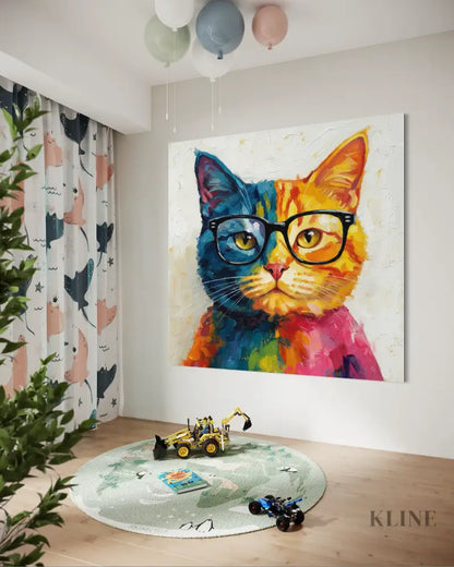 Color Pop Kitty - Hand Painting