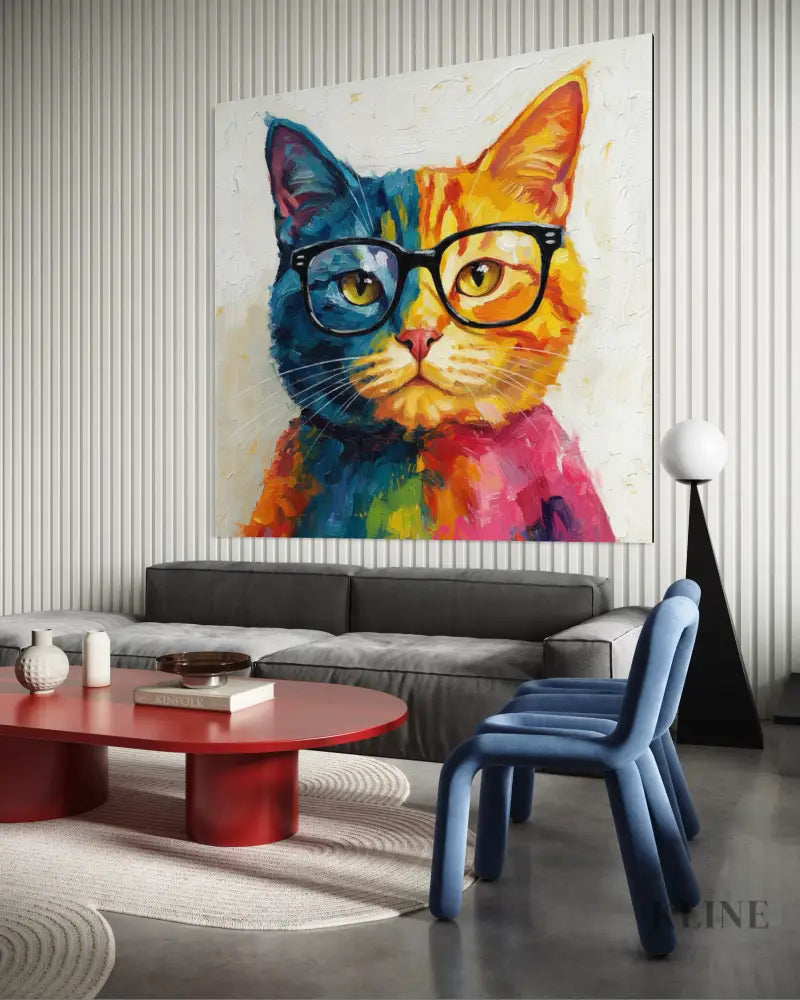 Color Pop Kitty - Hand Painting 