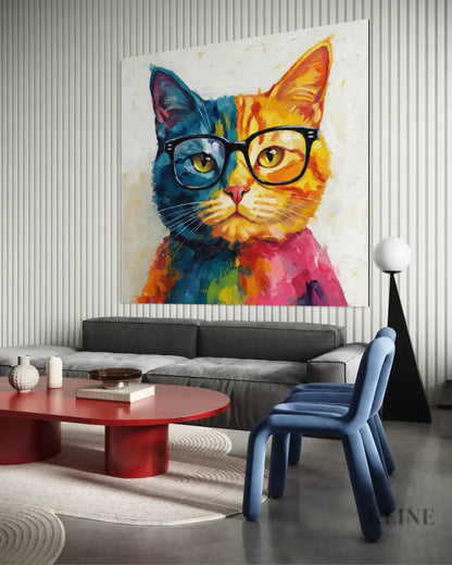 Color Pop Kitty - Hand Painting