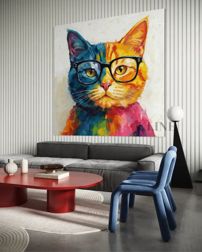 Color Pop Kitty - Hand Painting
