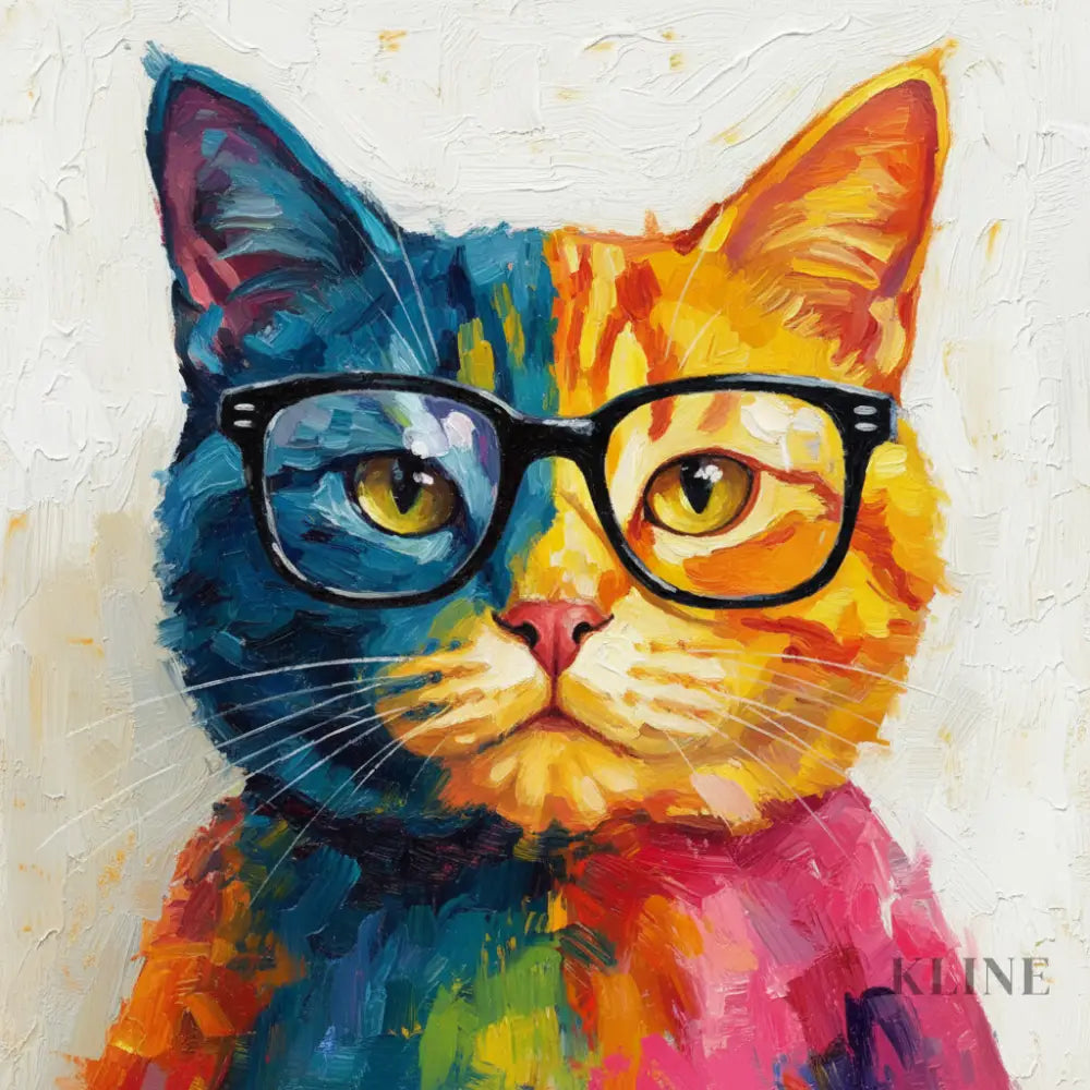 Color Pop Kitty - Hand Painting 