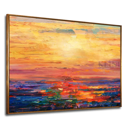 Sunset Handmade Oil Painting - Kline Collective