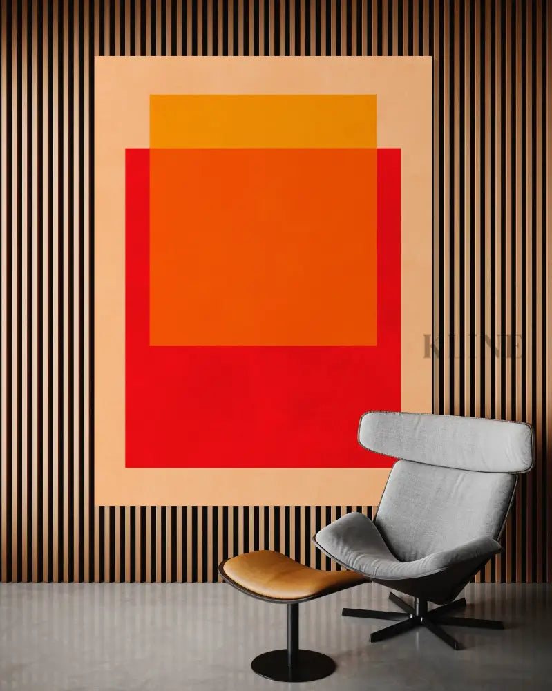 Conceptual Stains 8 - Hand Painting Rote Wandkunst