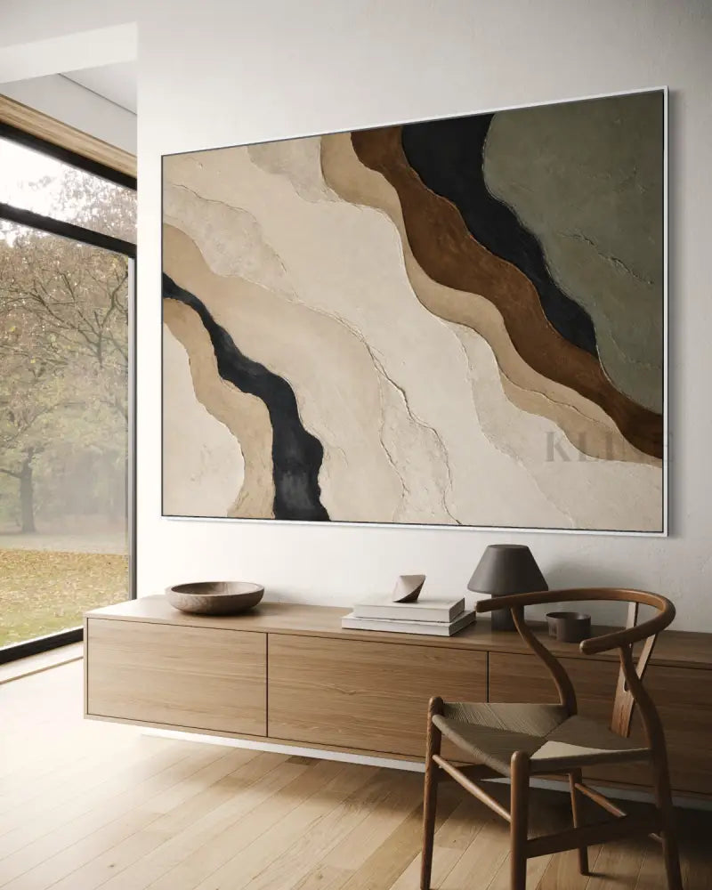 Contours of Earth - Hand Painting Arte della parete per salotto
