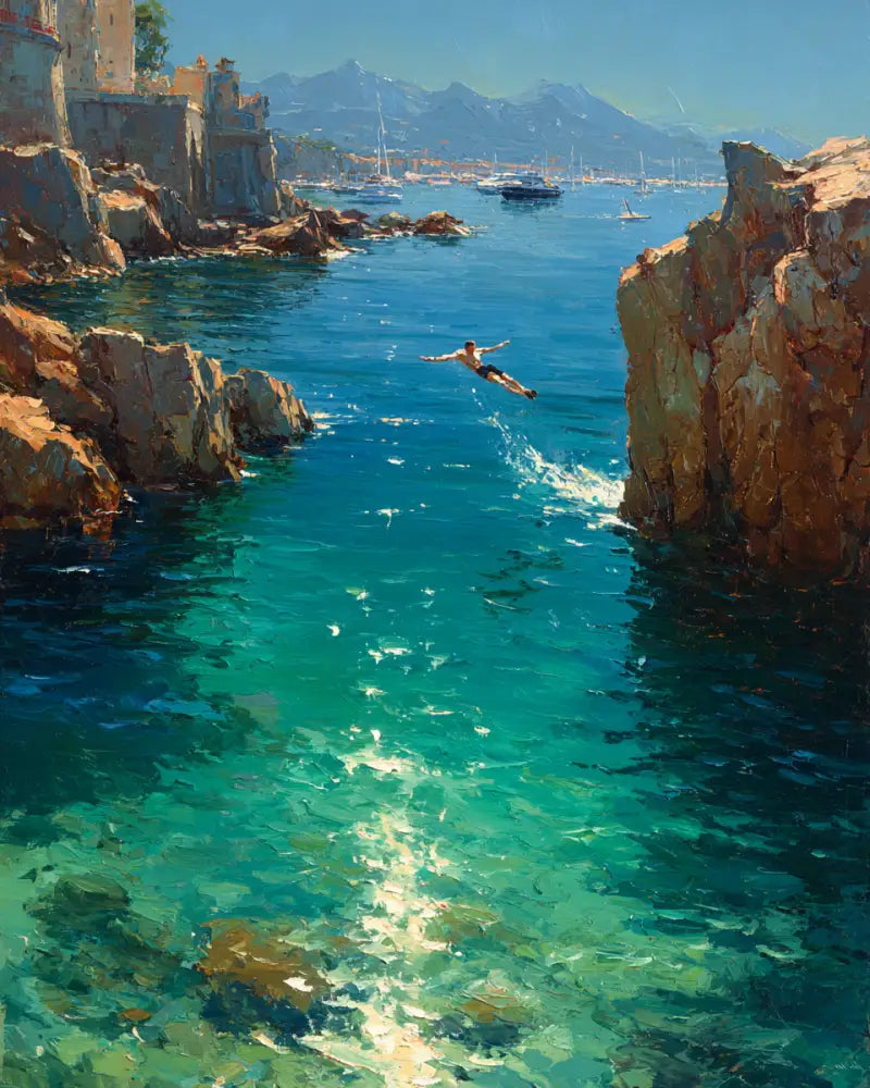 Côte d’Azur Dreams - Hand Painting