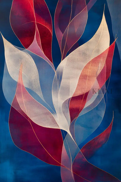 Crimson Leaf Symphony - Hand Painting