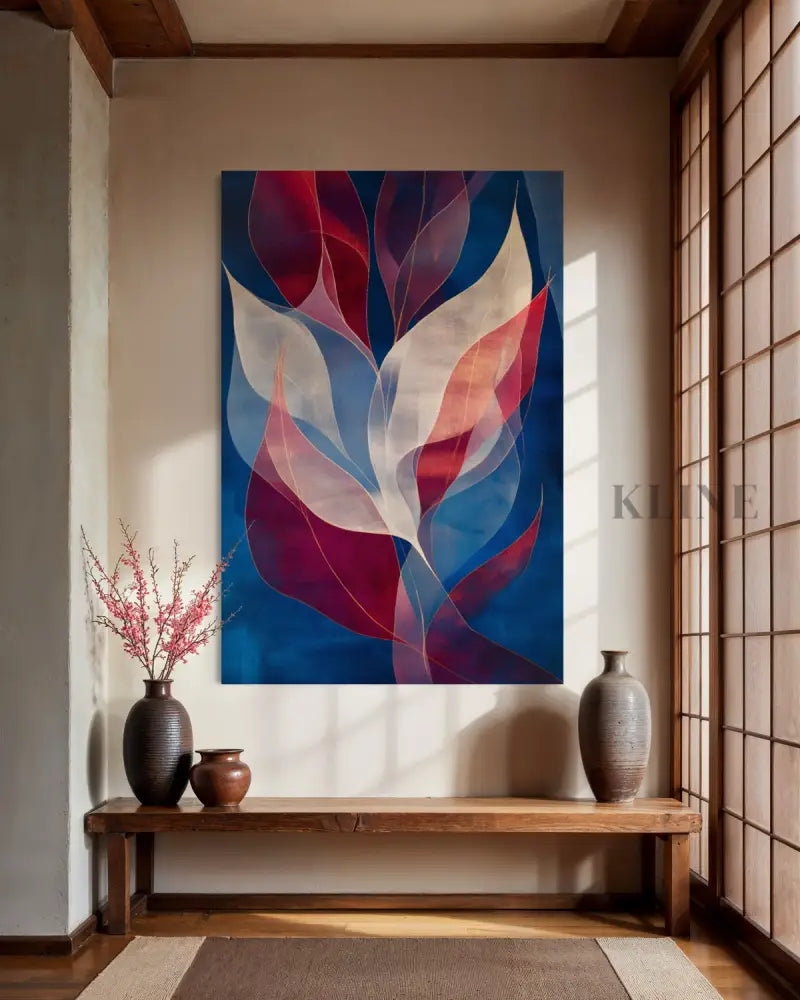 Crimson Leaf Symphony - Hand Painting