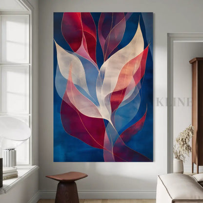 Crimson Leaf Symphony - Hand Painting
