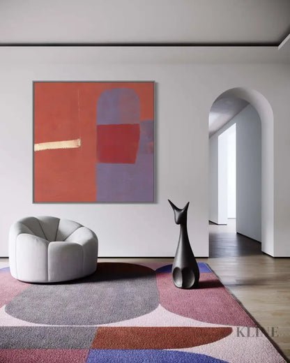 Crimson Wave - Hand Painting