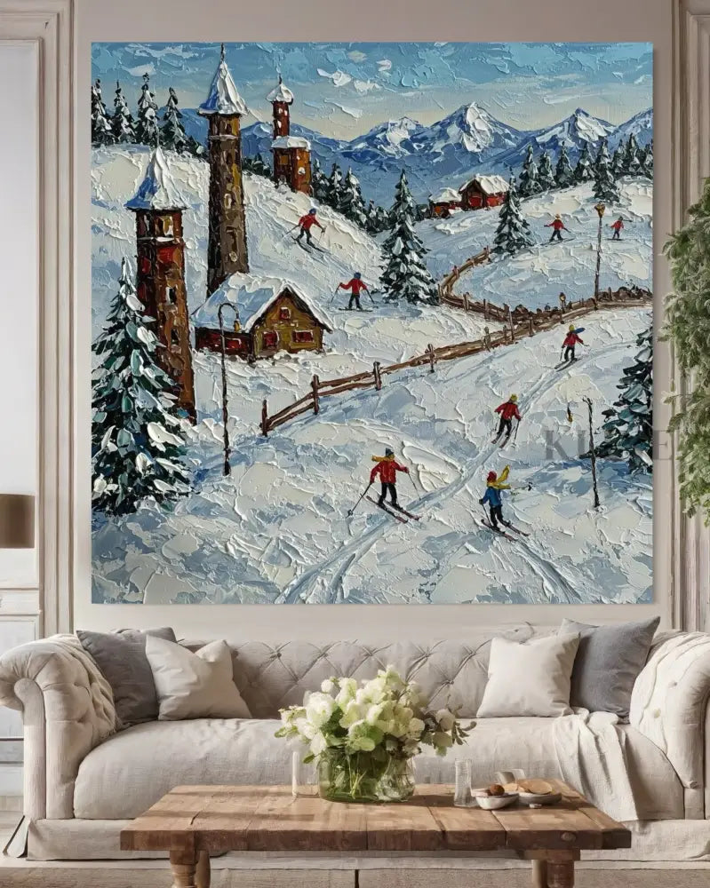 Cross-Country Village - Hand Painting