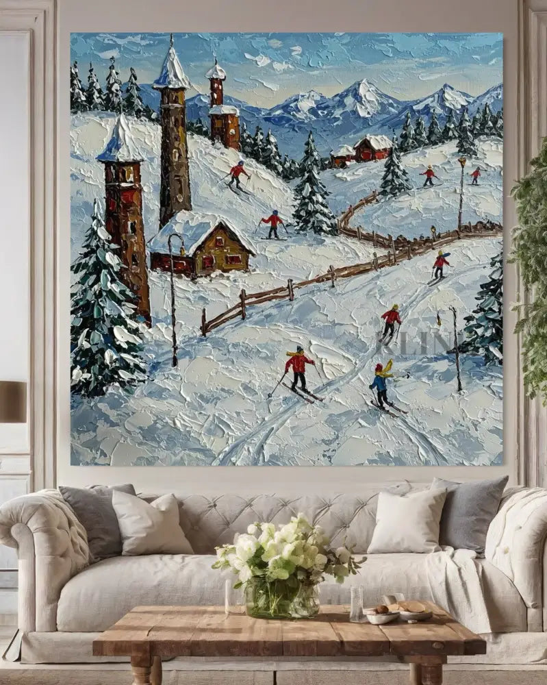 Cross-Country Village - Hand Painting