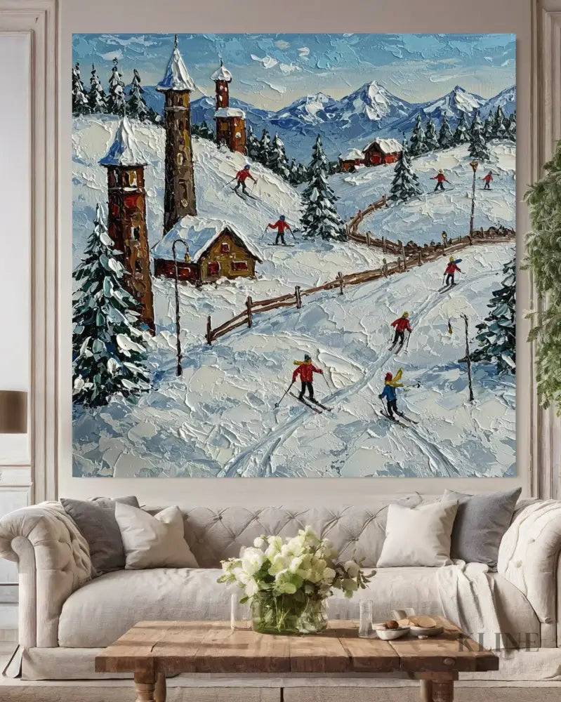 Cross-Country Village - Hand Painting 
