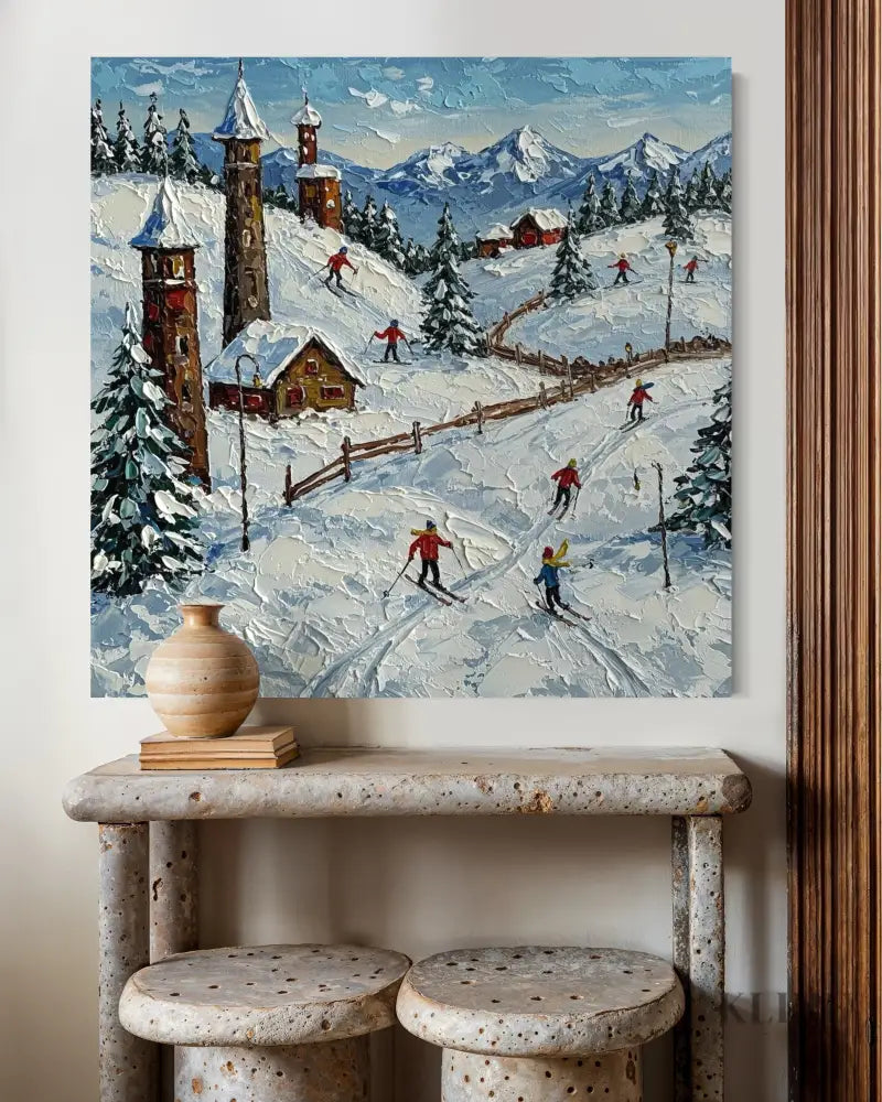 Cross-Country Village - Hand Painting