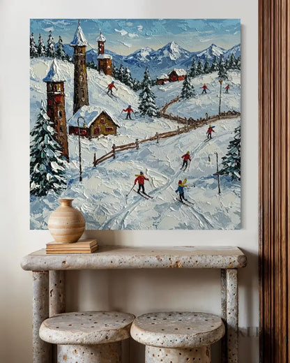 Cross-Country Village - Hand Painting