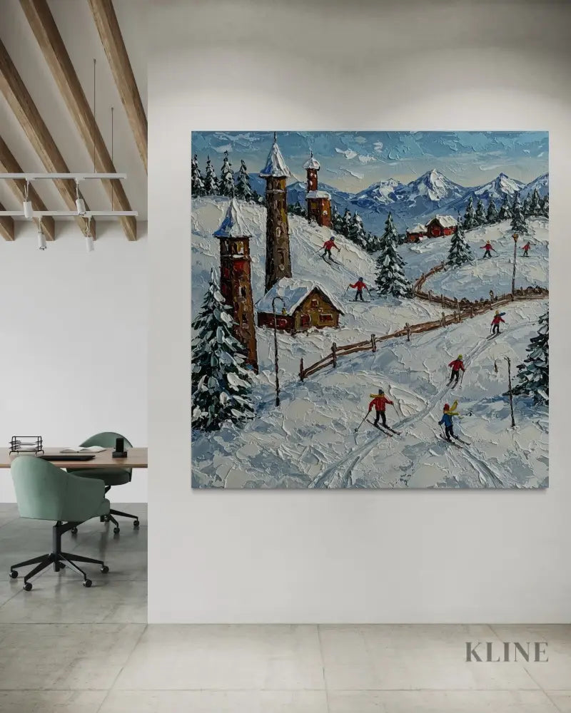 Cross-Country Village - Hand Painting 
