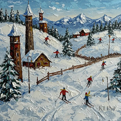 Cross-Country Village - Hand Painting