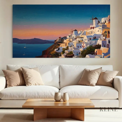Crystalline Cliffs of Greece - Hand Painting