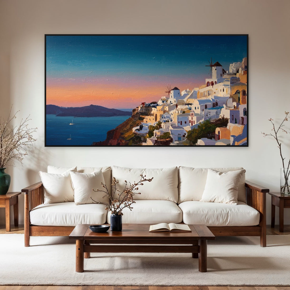 Crystalline Cliffs of Greece - Hand Painting