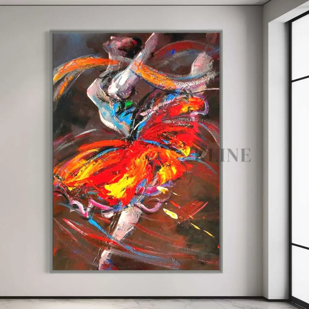 Vibrant hand-painted wall art titled & Large Wall Art