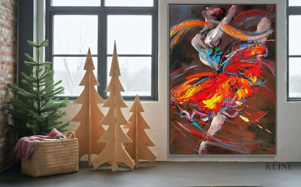 Vibrant hand-painted wall art & 