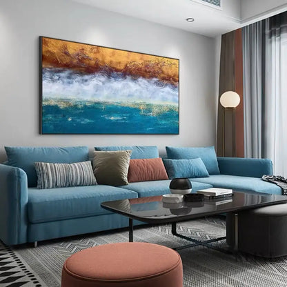 Dance of Waves - Hand Painting