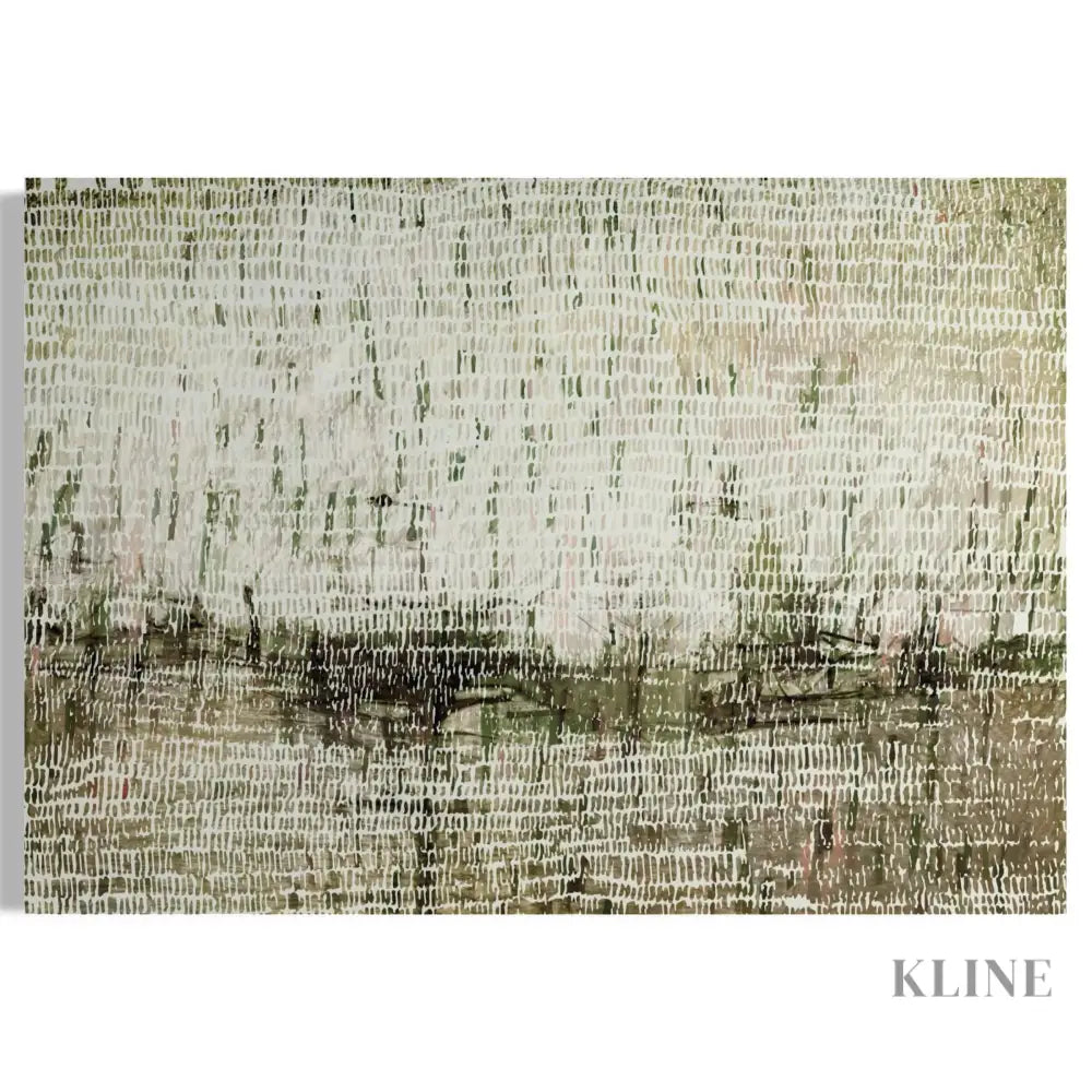 Dancing Rain Green - Hand Painting