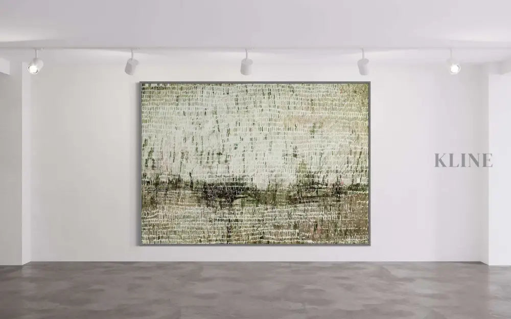 Dancing Rain Green - Hand Painting