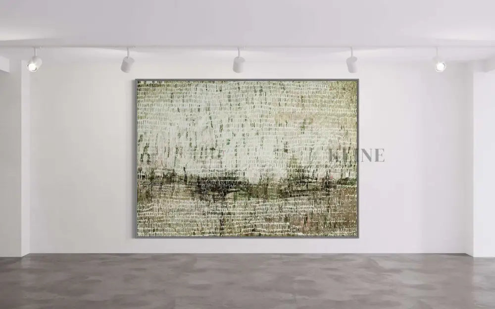 Dancing Rain Green - Hand Painting Dipinti originali in vendita